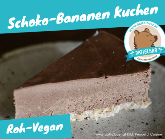 Schoko-Bananen Kuchen (roh-vegan)