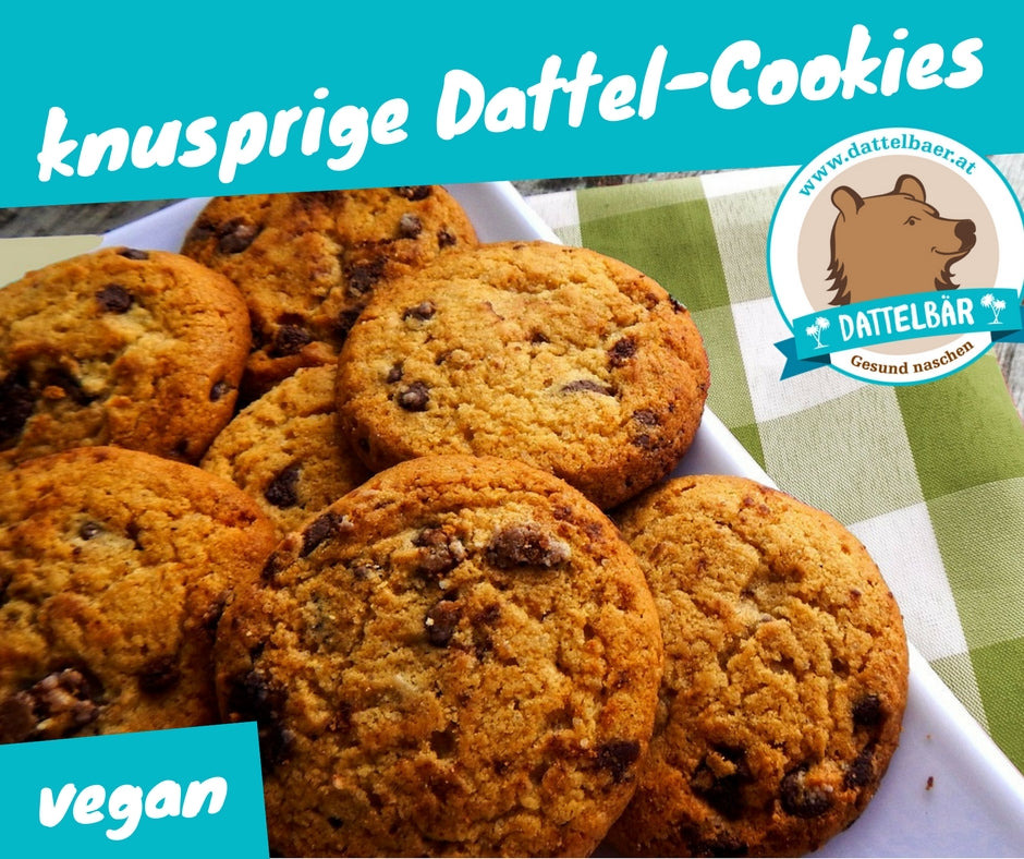 Knusprige Dattel Cookies - vegan